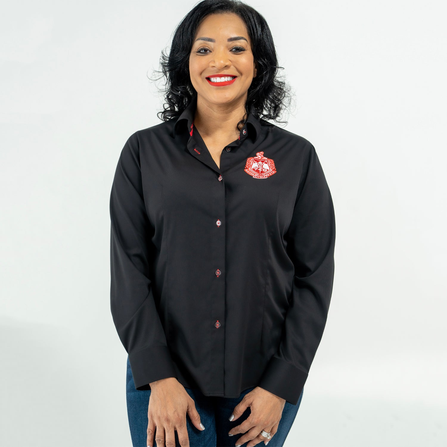 Delta Black Crest Button Down 2.0