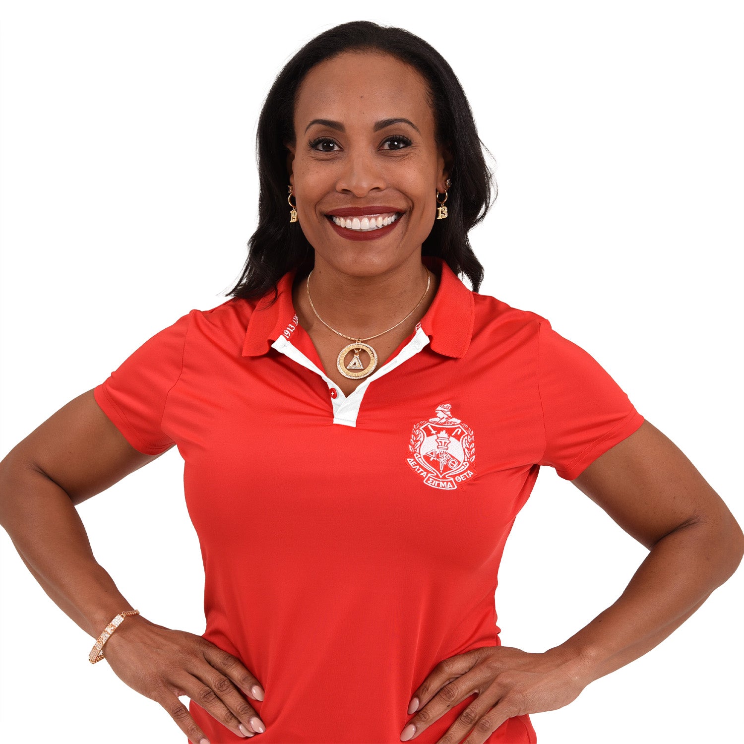 ΔΣΘ Jacquard Polo (Red) – Shop1913 by RG Apparel Co.