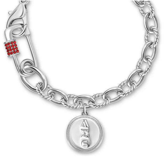 The Red Spark Pin Bracelet-Silver