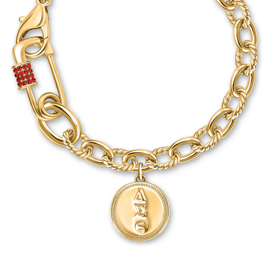 The Red Spark Pin Bracelet-Gold