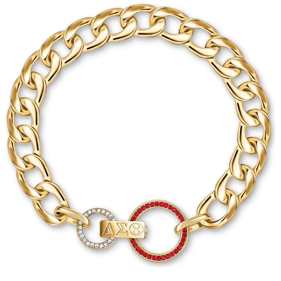 The ΔΣΘ Color‑Lock Bracelet-Gold