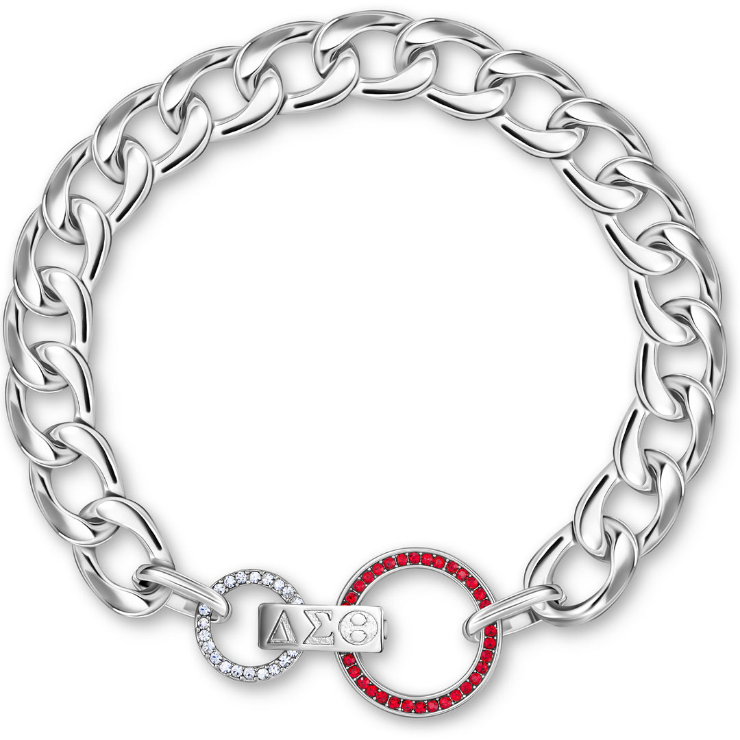 The ΔΣΘ Color‑Lock Bracelet-Silver