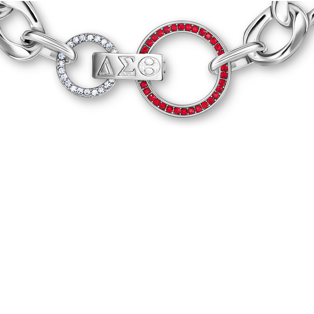 The ΔΣΘ Color‑Lock Bracelet-Silver