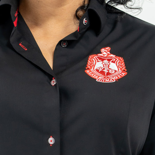 Delta Black Crest Button Down 2.0