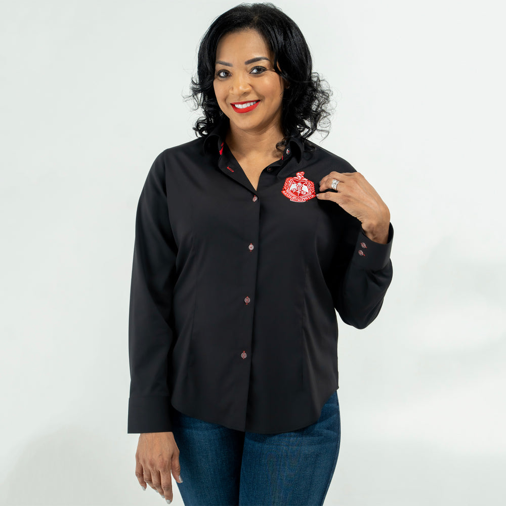 Delta Black Crest Button Down 2.0