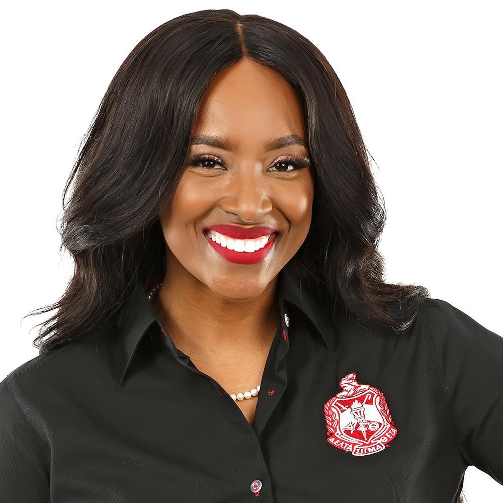 Delta Black Crest Button Down