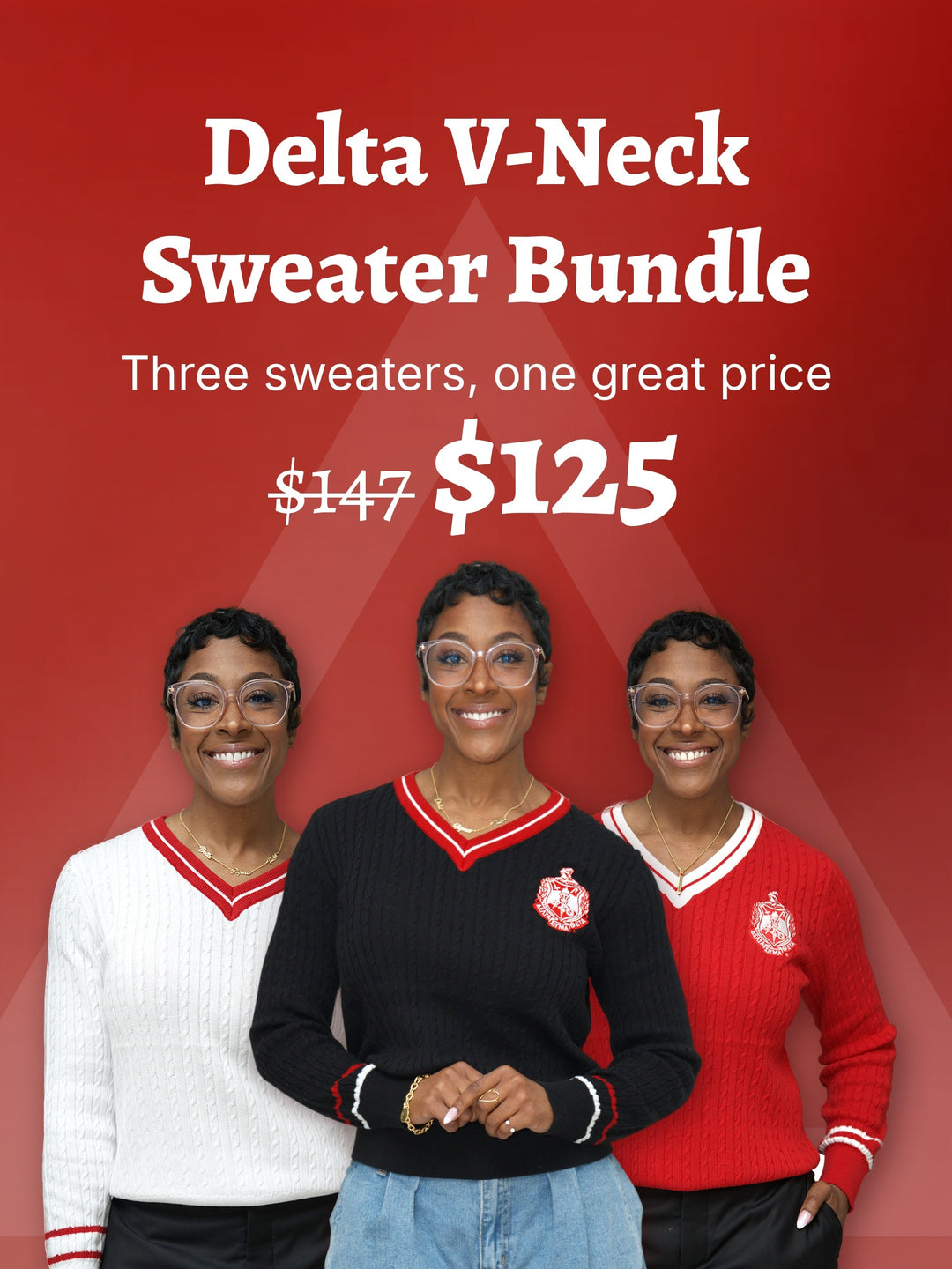 ΔΣΘ V Neck Sweater Bundle