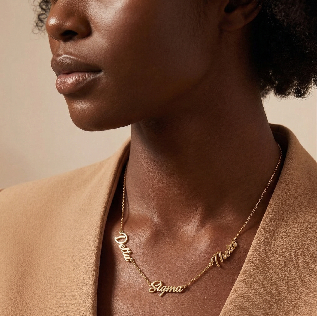 The Delta Sigma Theta Crestline Necklace (Gold)