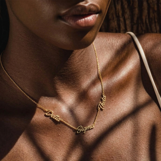 The Delta Sigma Theta Crestline Necklace (Gold)