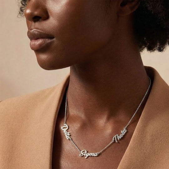 The Delta Sigma Theta Crestline Necklace (Silver)