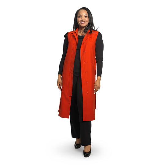 Δ Sleeveless Trench Coat-Red