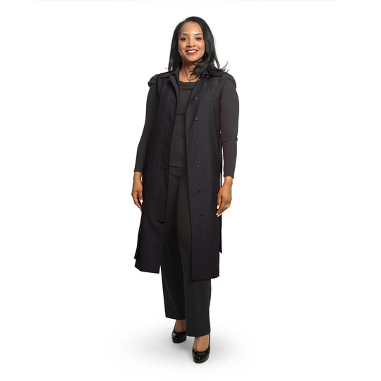 Δ Sleeveless Trench Coat-Blk