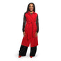 Δ Sleeveless Trench Coat-Red