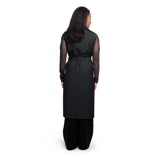 Δ Sleeveless Trench Coat-Blk