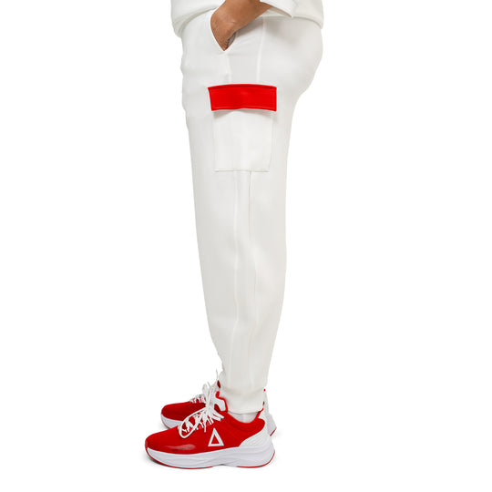 White Luxe Cargo Joggers