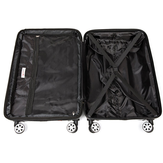 Delta 2 Piece Black PC Luggage Set (28/20)