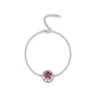Oval African Violet-DST Bracelet-Silver