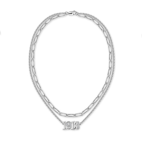 1913 Layered Necklace-Silver