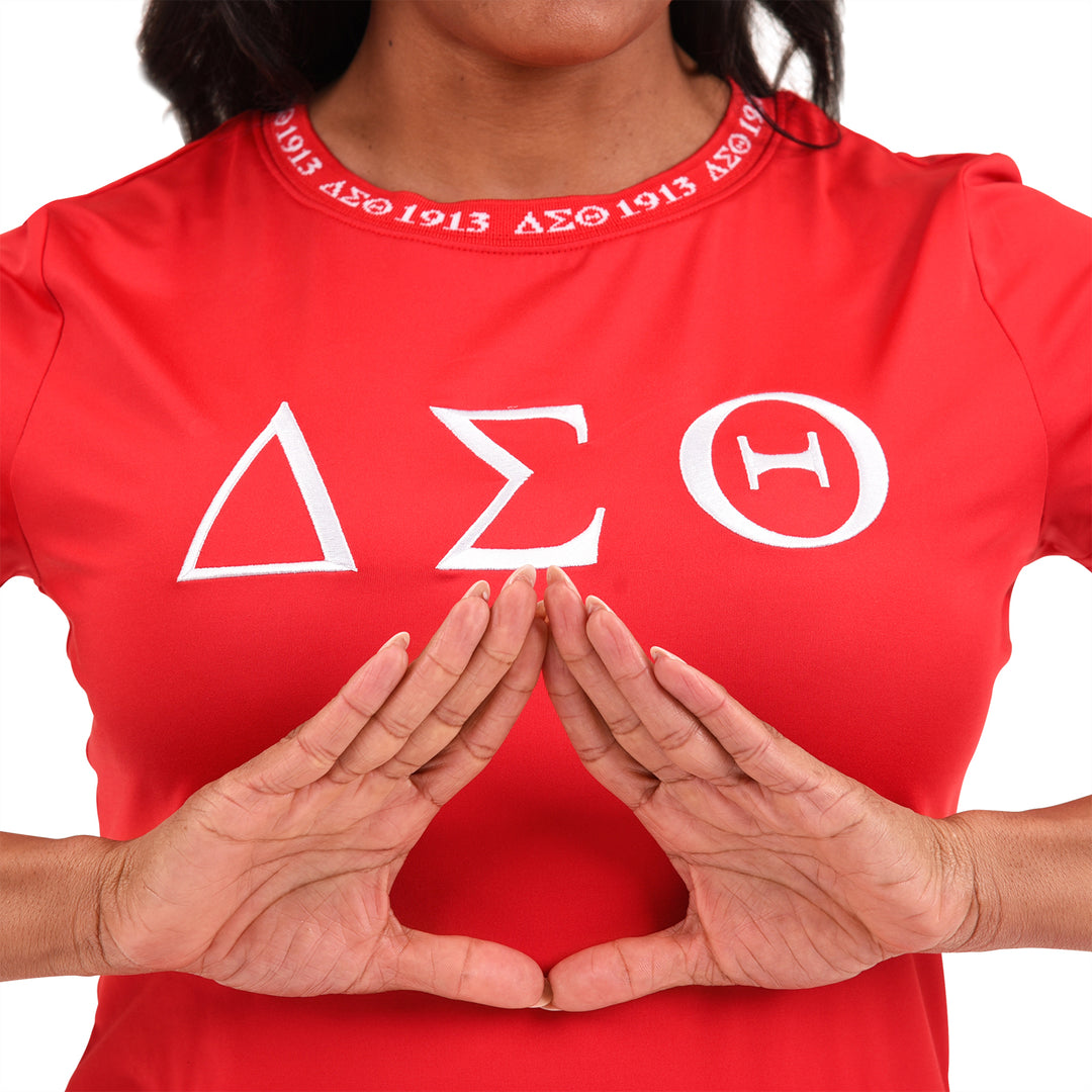 ΔΣΘ Jacquard Tee (Red)