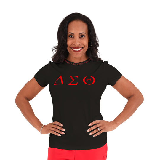 ΔΣΘ Jacquard Tee (Black)