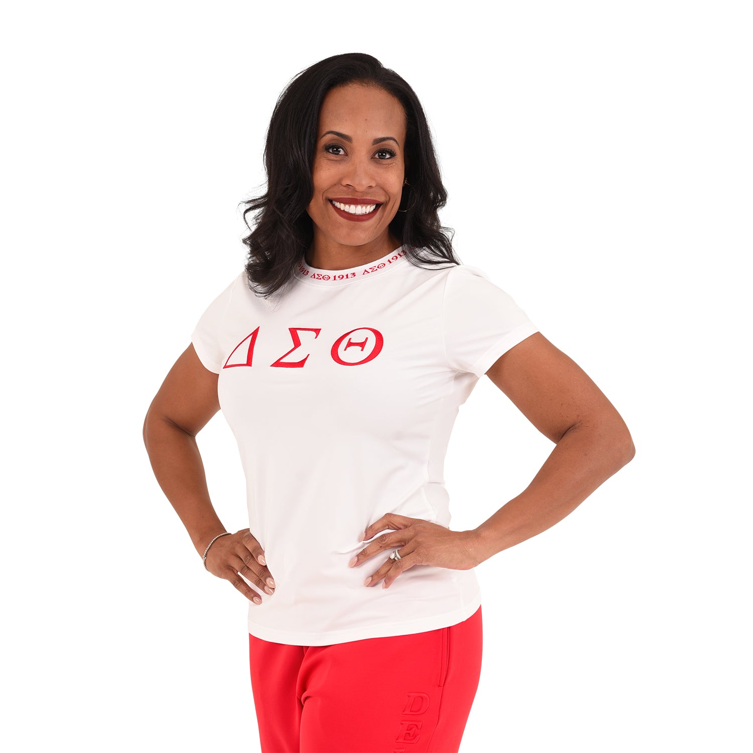 ΔΣΘ Jacquard Tee (White)