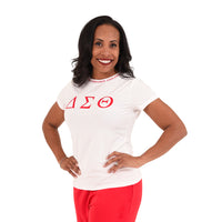 ΔΣΘ Jacquard Tee (White)