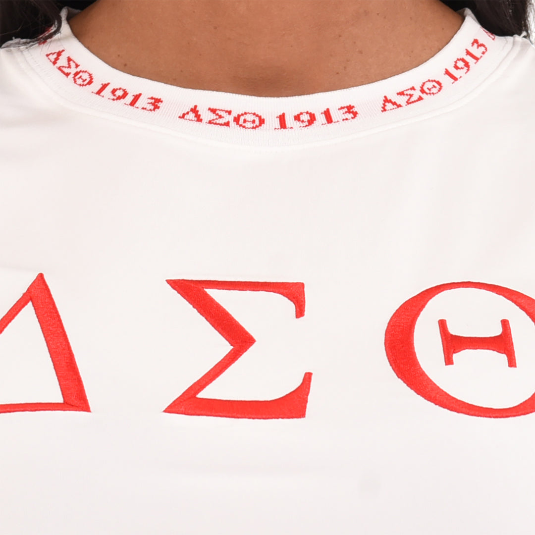 ΔΣΘ Jacquard Tee (White)