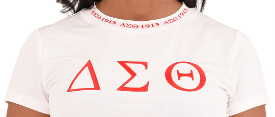 ΔΣΘ Jacquard Tee (White)