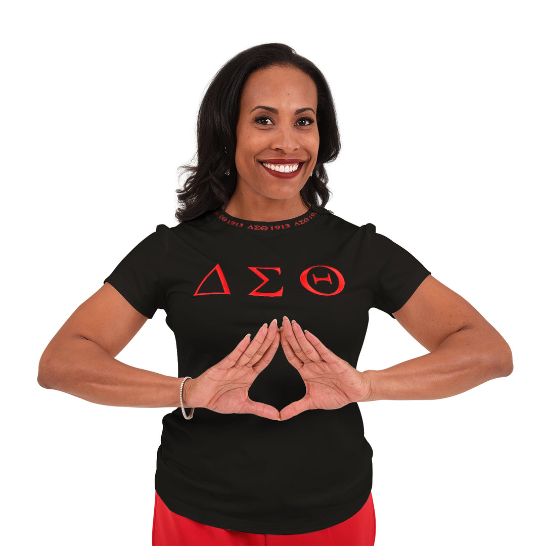 ΔΣΘ Jacquard Tee (Black)