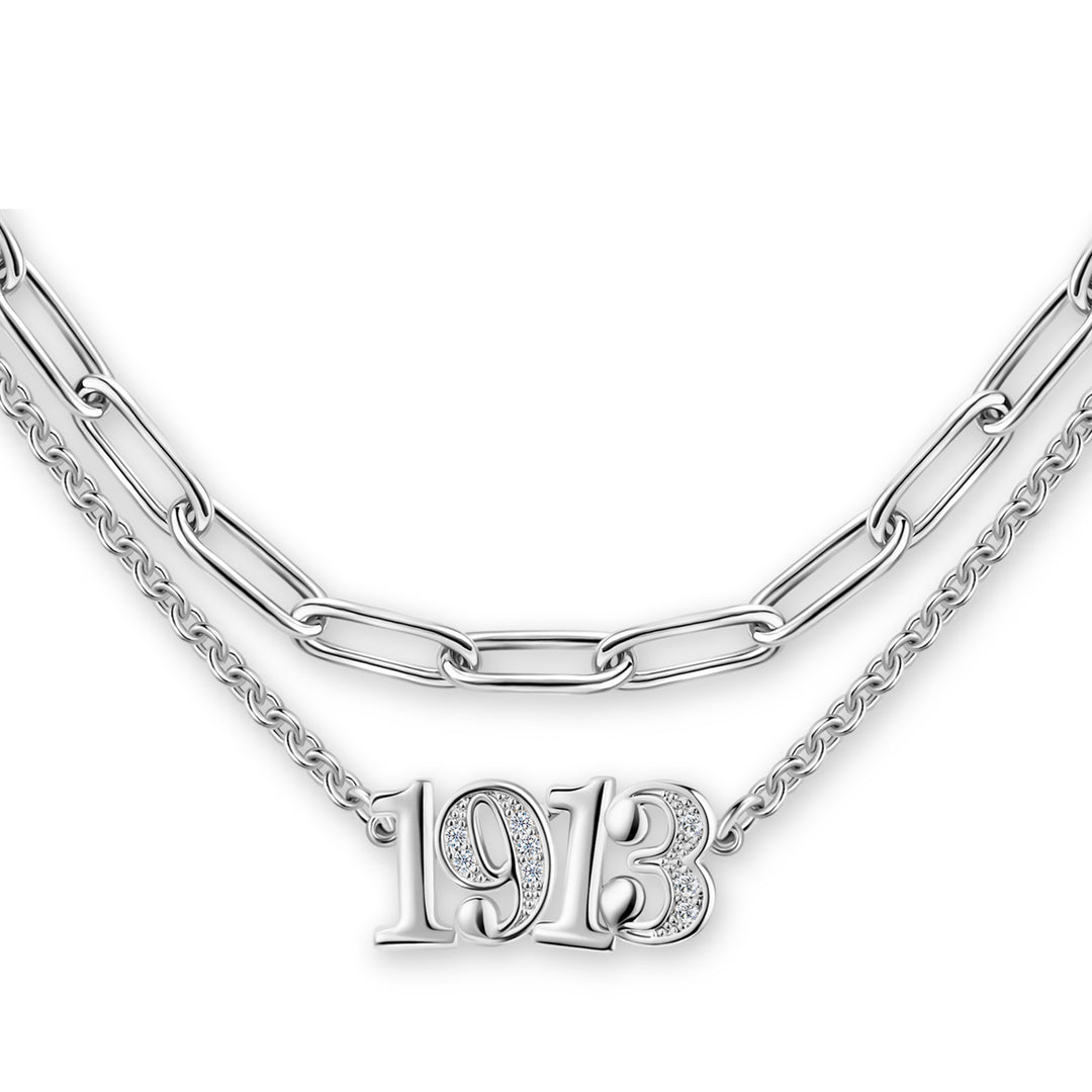 1913 Layered Necklace-Silver
