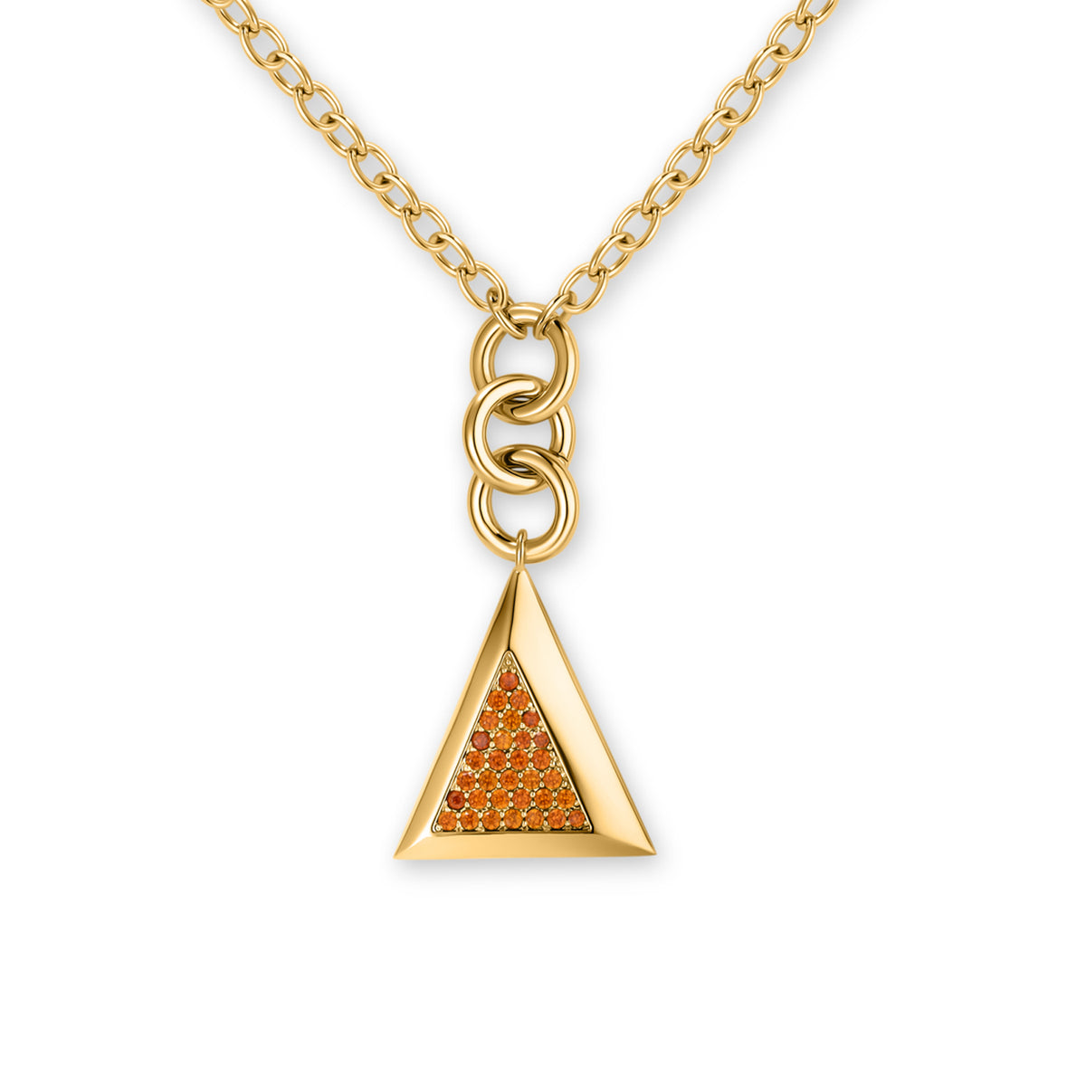 Delta Loops Necklace-Gold