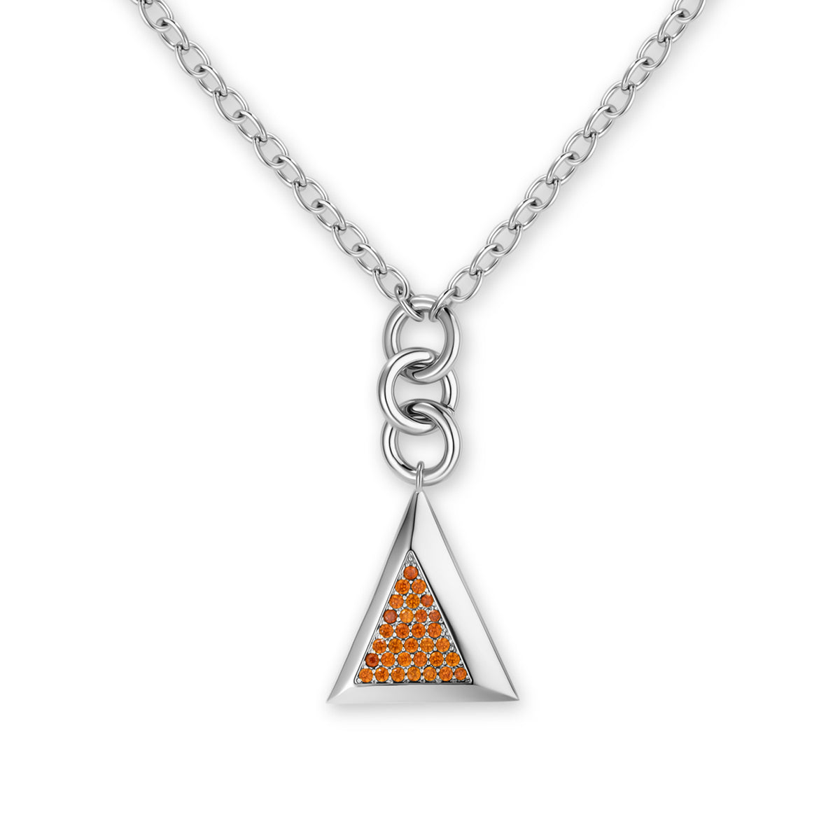 Delta Loops Necklace-Silver