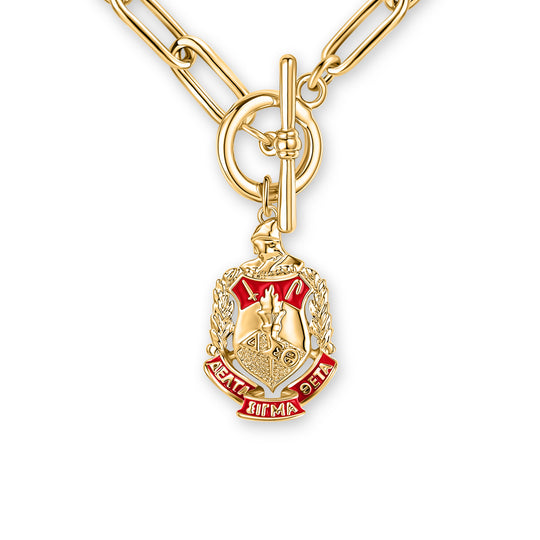 Delta Shield Toggle Necklace-Gold