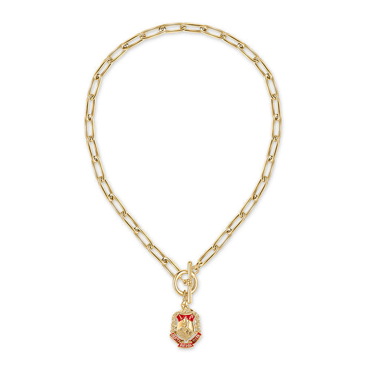 Delta Shield Toggle Necklace-Gold