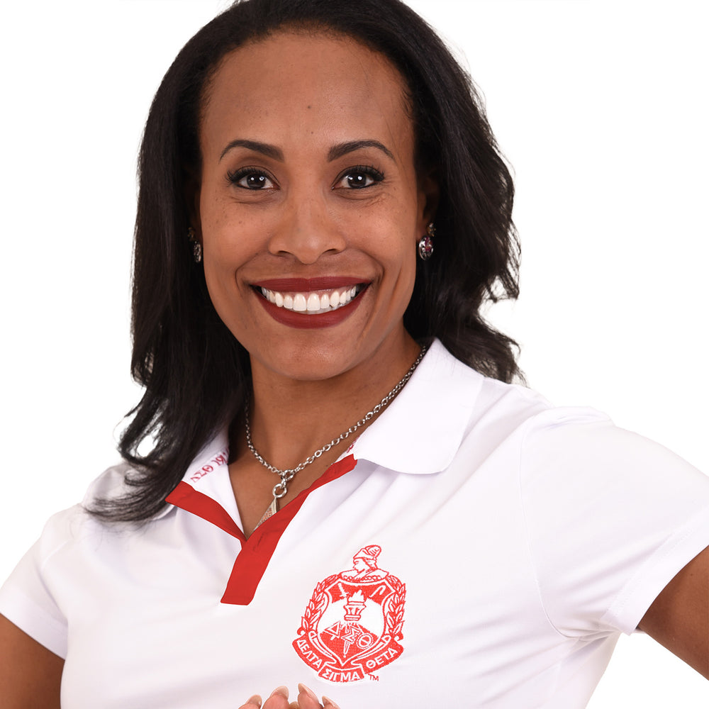 ΔΣΘ Jacquard Polo (White)