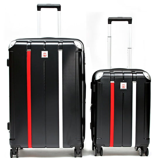 Delta 2 Piece Black PC Luggage Set (28/20)