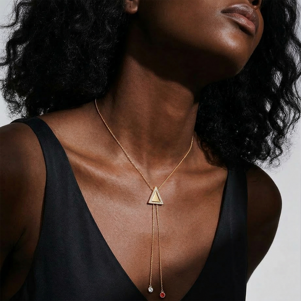 The Delta Drip Bolo Necklace (Gold)