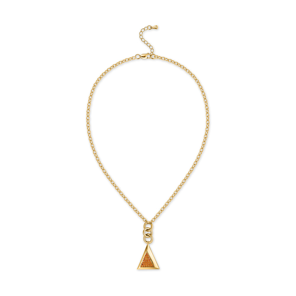 Delta Loops Necklace-Gold
