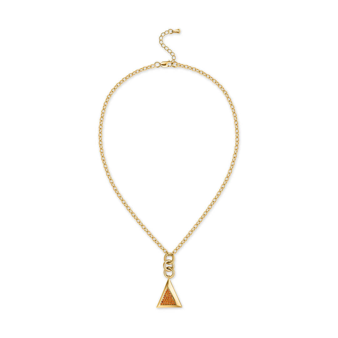 Delta Loops Necklace-Gold