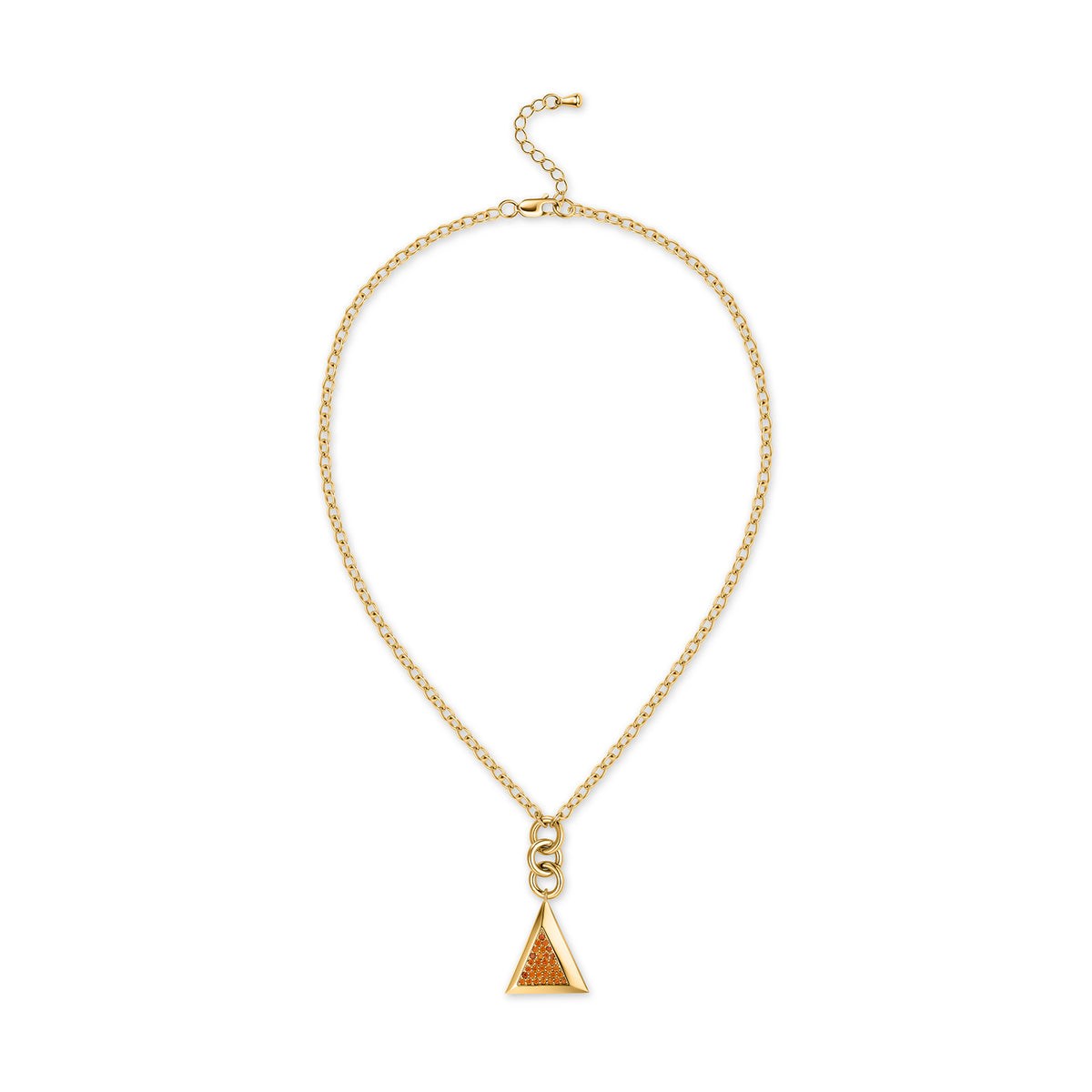 Delta Loops Necklace-Gold
