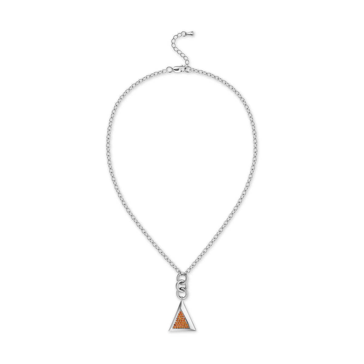 Delta Loops Necklace-Silver