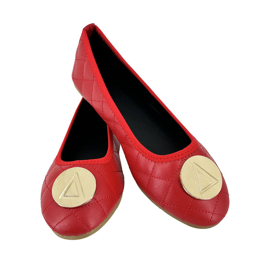 ΔΣΘ Red Quilted Flat