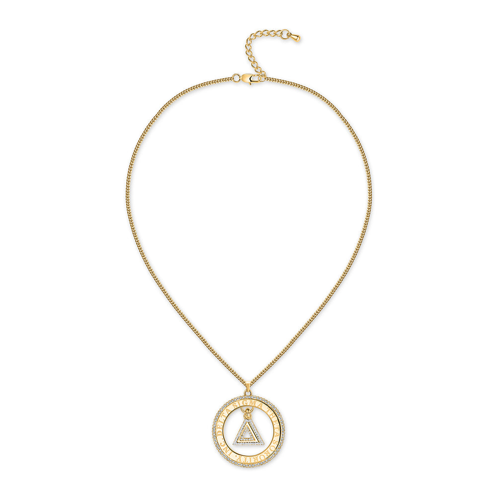 DST Laser Engraved Delta Necklace-Gold