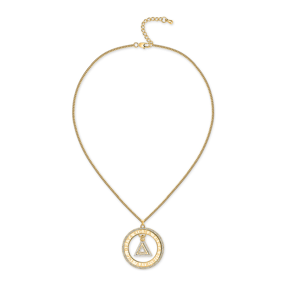 DST Laser Engraved Delta Necklace-Gold