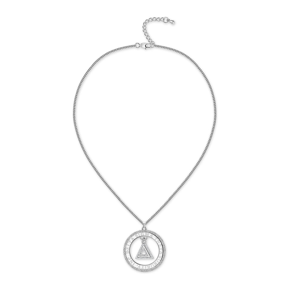 DST Laser Engraved Delta Necklace-Silver