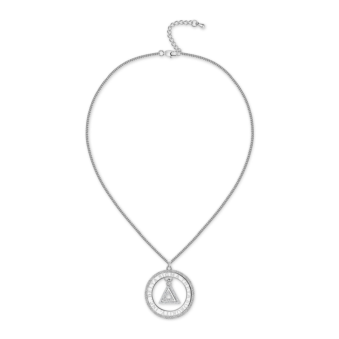 DST Laser Engraved Delta Necklace-Silver