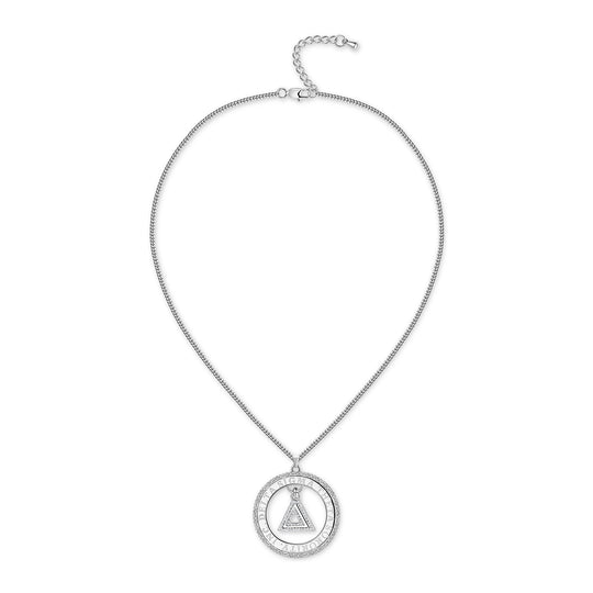DST Laser Engraved Delta Necklace-Silver