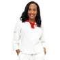White Luxe 3/4 Sleeve Hoodie