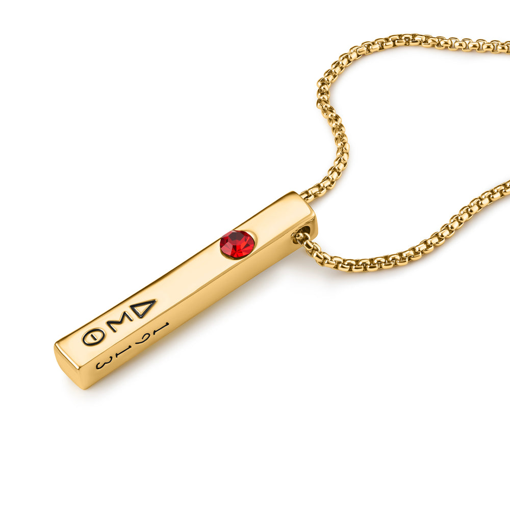 The ΔΣΘ Vertical Signature Pendant (Gold)