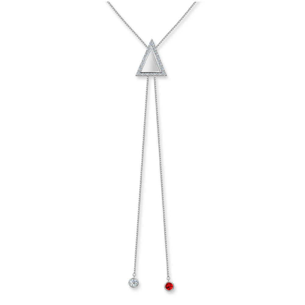 The Delta Drip Bolo Necklace (Silver)